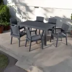 Rattan asztal 150x90cm antracit