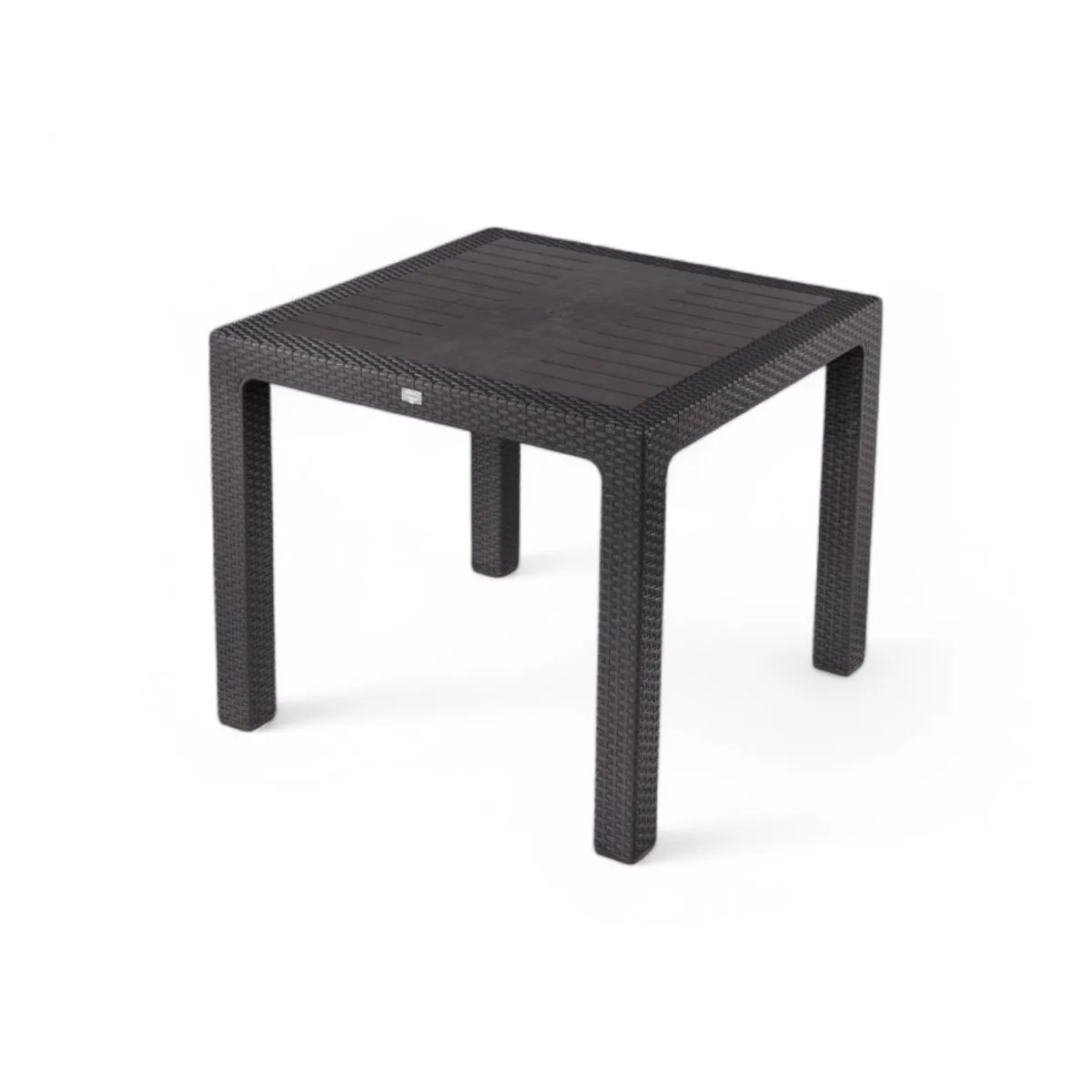 Rattan asztal 90x90cm barna