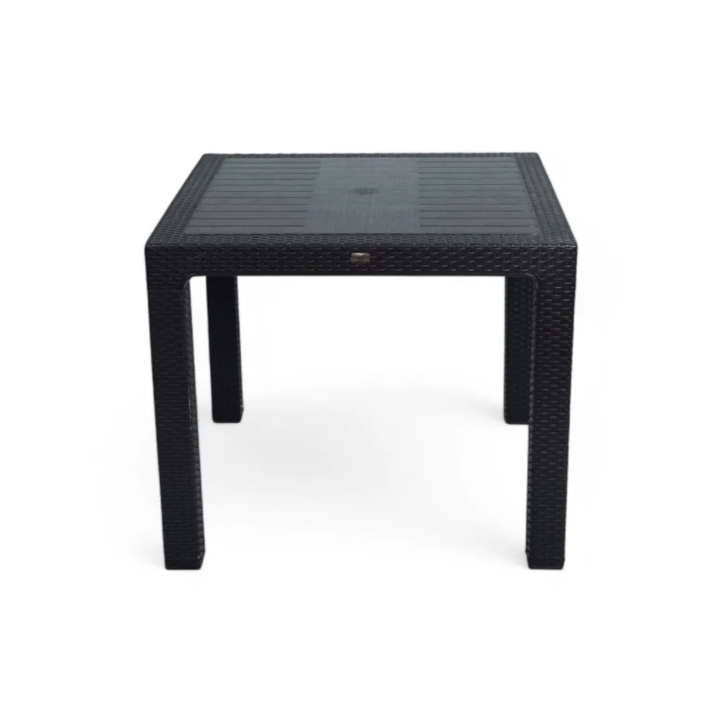 Rattan asztal 90x90cm antracit