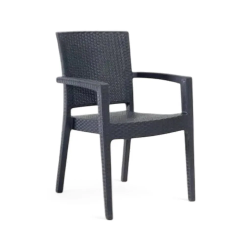Baraw rattan karfás szék antracit