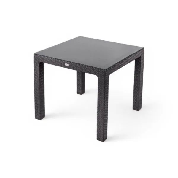 Bahar üveglapos asztal 90x90cm antracit