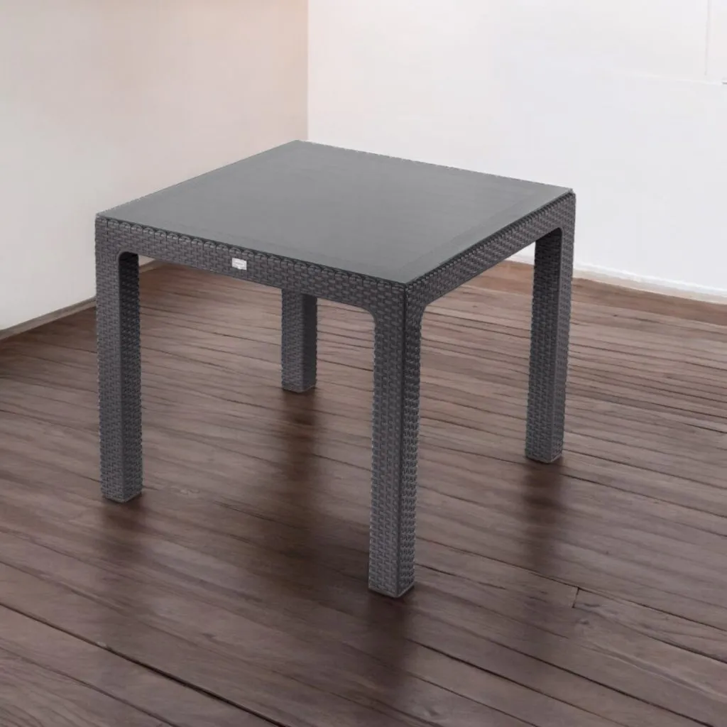 Bahar üveglapos asztal 90x90 cm antracit