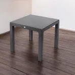 Bahar üveglapos asztal 90x90 cm antracit