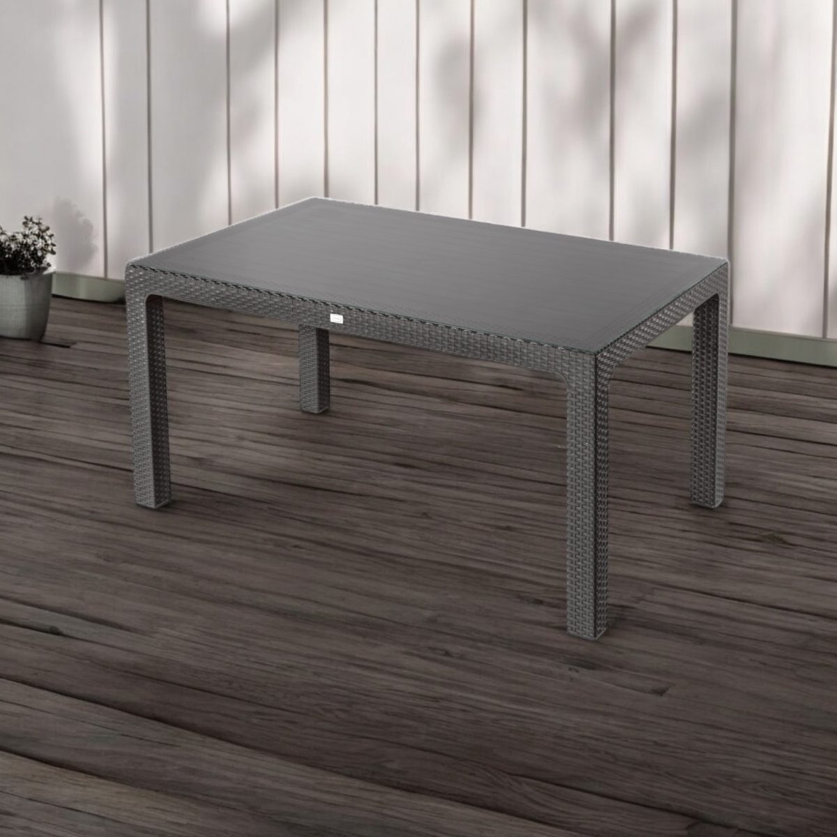 Bojta üveglapos asztal 150x90cm antracit